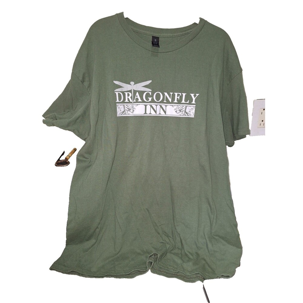 Dragonfly Inn Gilmore Girls T Shirt Green Unisex Cotton Tee XL Crew Neck